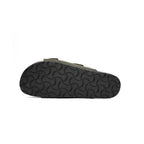 Olive Green Double Strap Slides Sandals