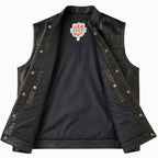 Legendary Outlaw Men's Leather Motorcycle Vest