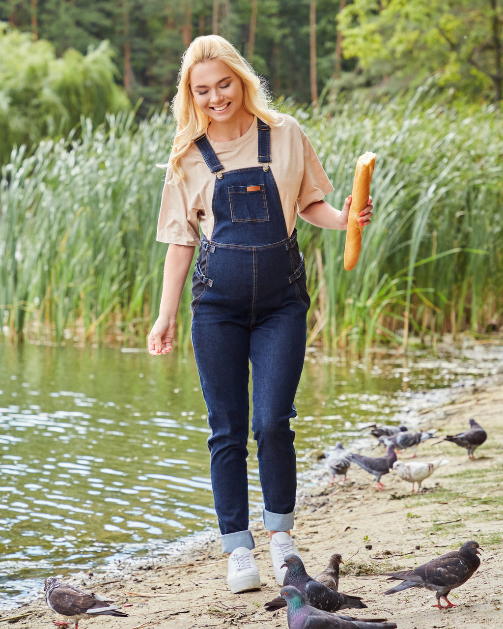 Belly Support Maternity Overall | Long