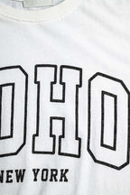 Oversized White T-Shirt with Soho New York at the Front