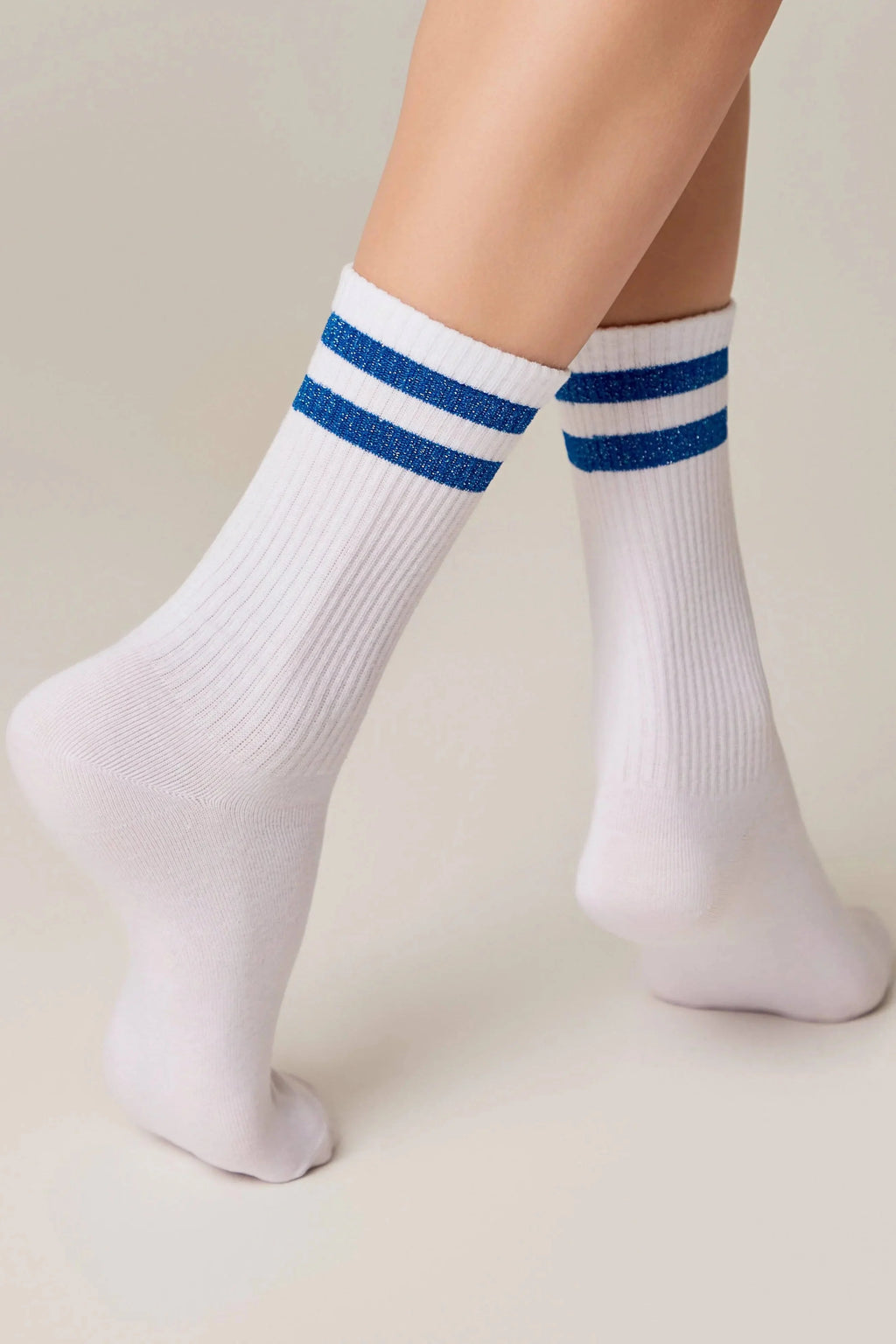 Conte Cotton Long Socks Active 157 | Lurex Stripes