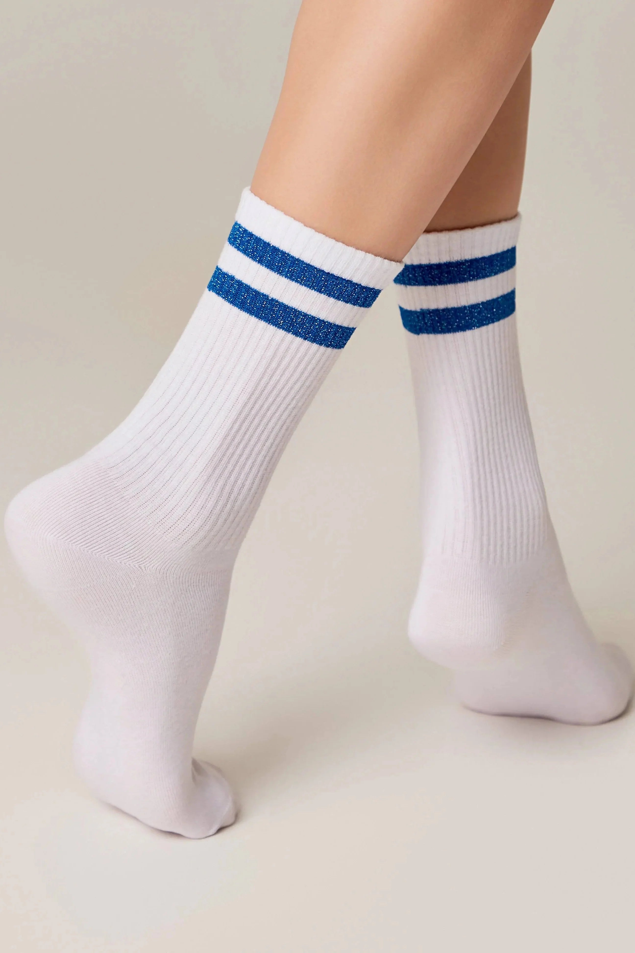 Conte Cotton Long Socks Active 157 | Lurex Stripes