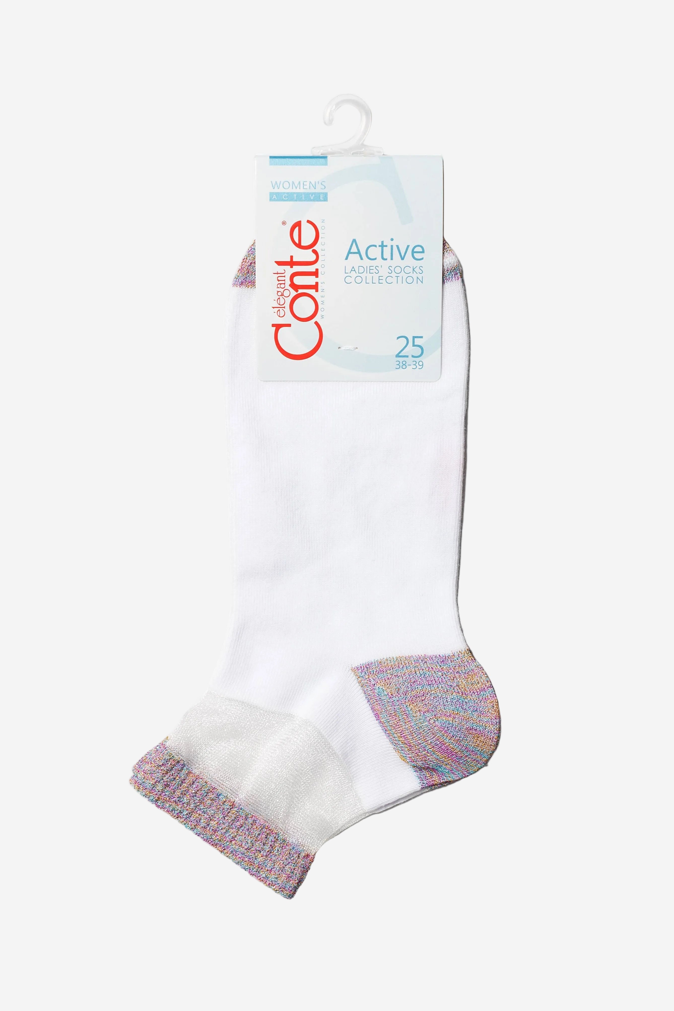 Cotton Ankle Socks Conte Active 207 with Lurex