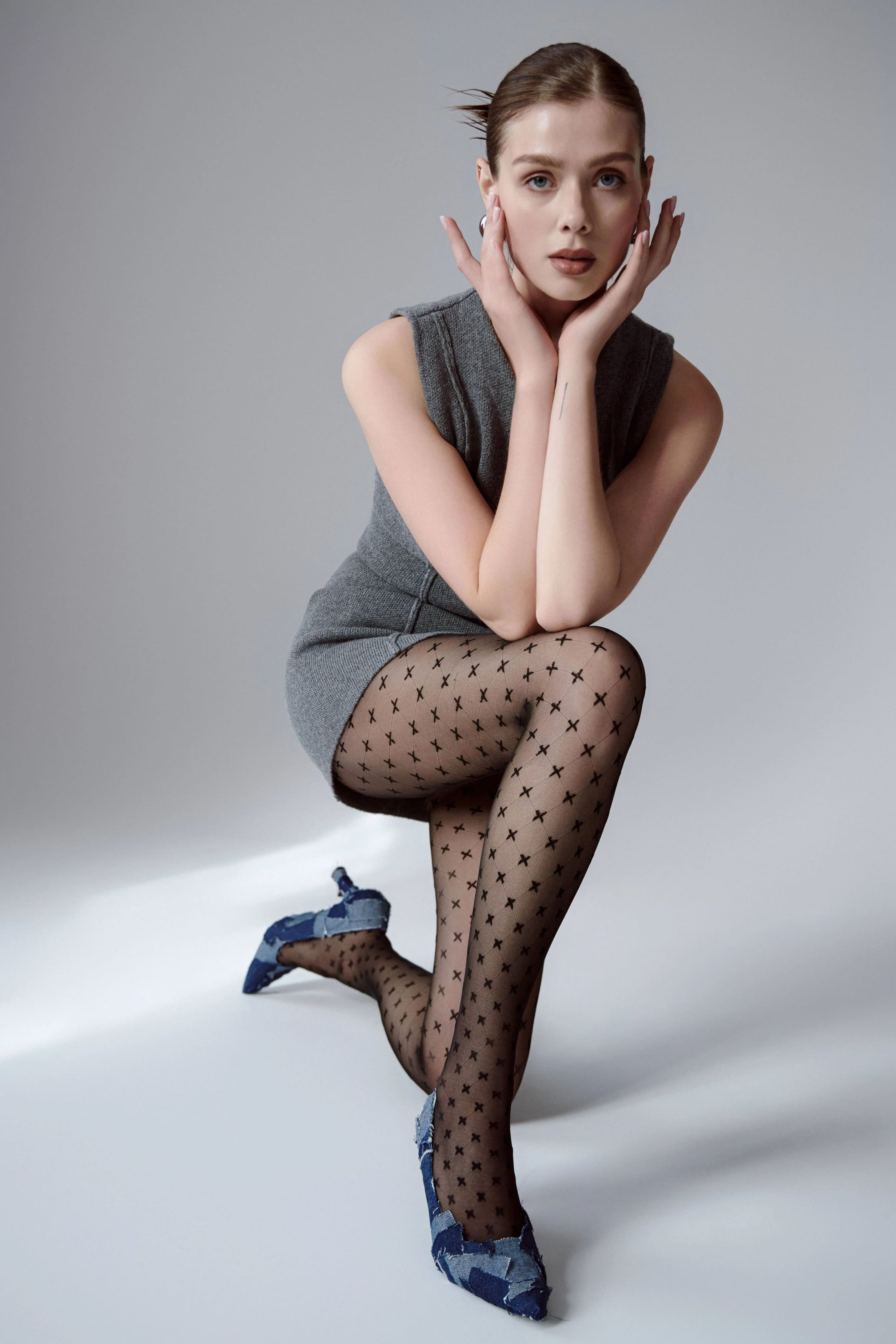 Fantasy Tights Conte Cross Drawing of 'Crosses'