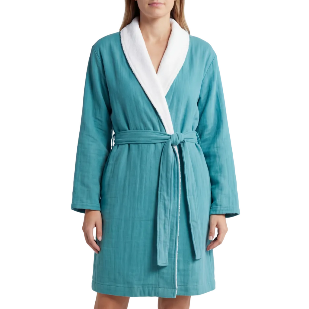 Soluna Double-Side Muslin/Terry Shawl Robe