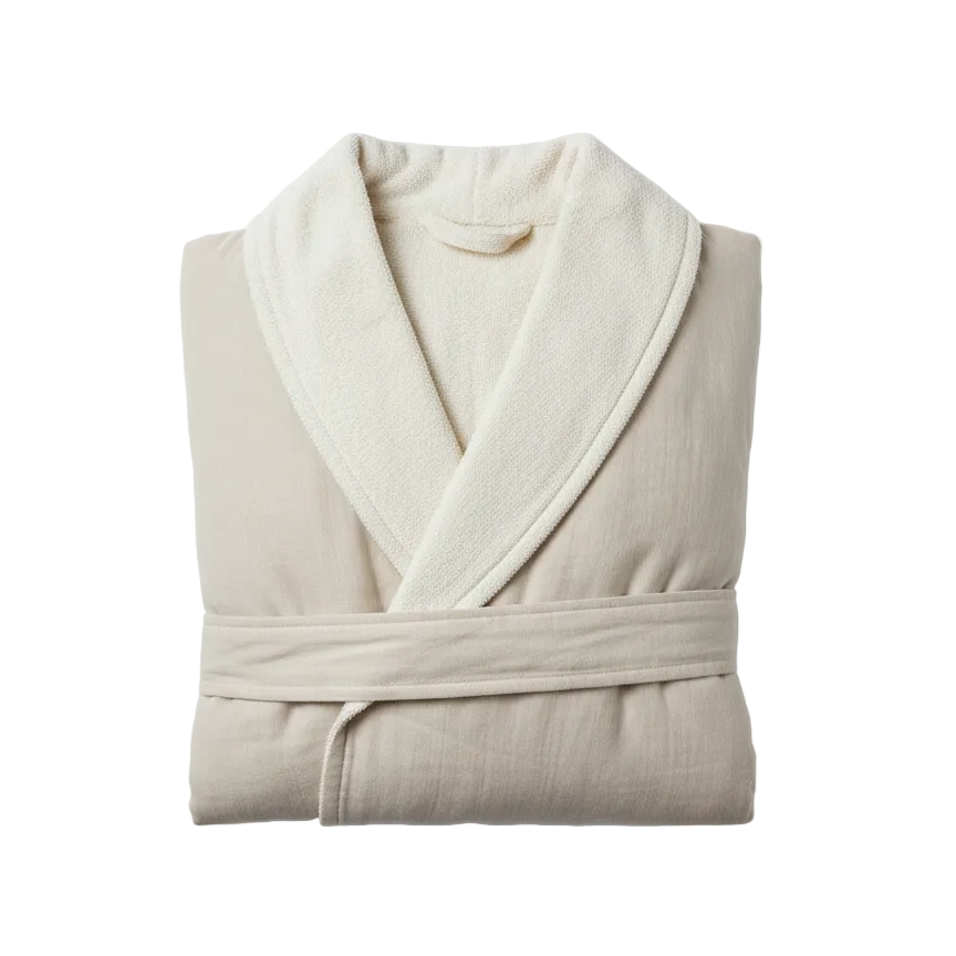 Soluna Double-Side Muslin/Terry Shawl Robe
