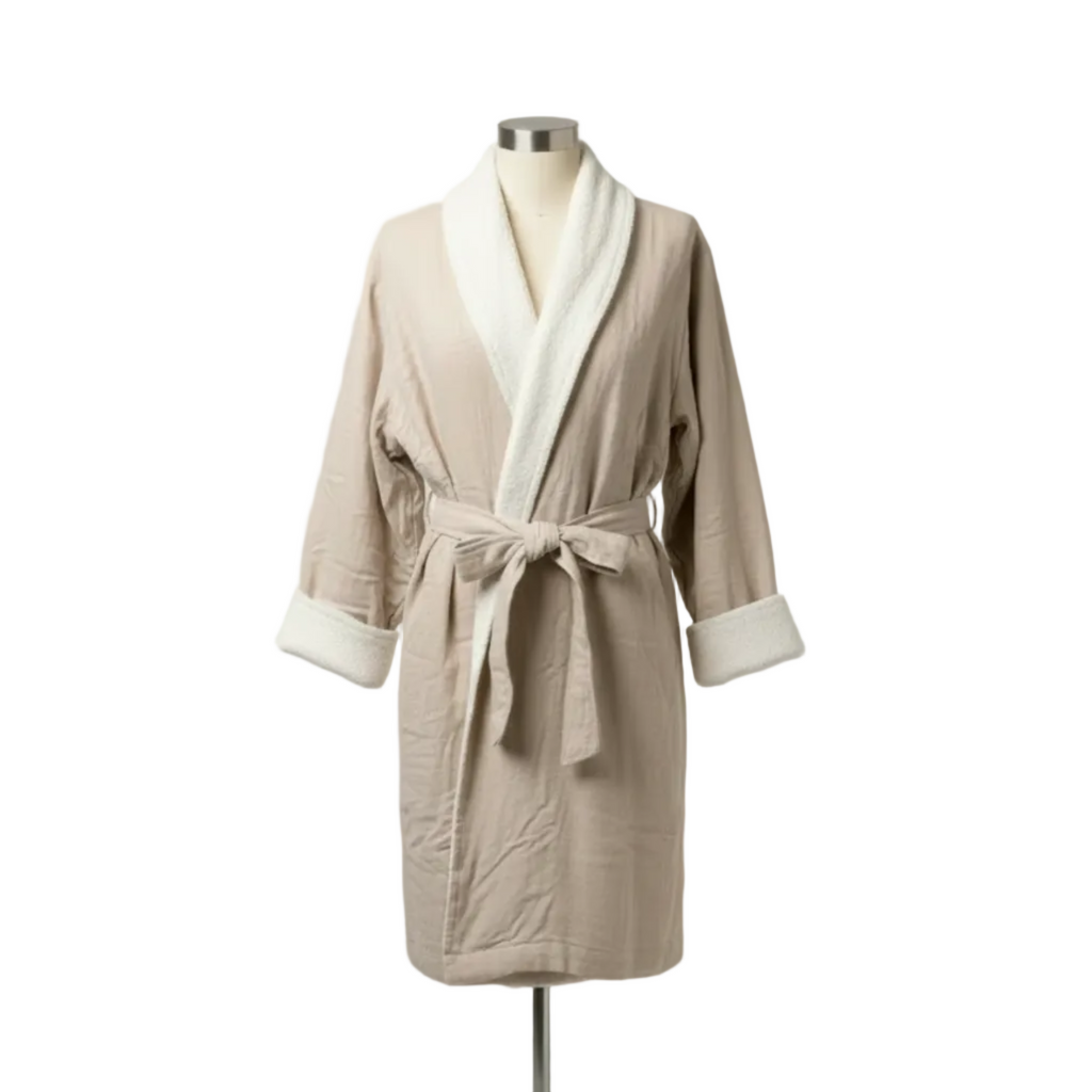 Soluna Double-Side Muslin/Terry Shawl Robe