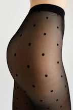 Fantasy Tights Conte Pois Tulle Polka Dots with Fine Mesh Effect