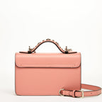 SUSU The Hollywood Leather Crossbody Bag | Pale Pink