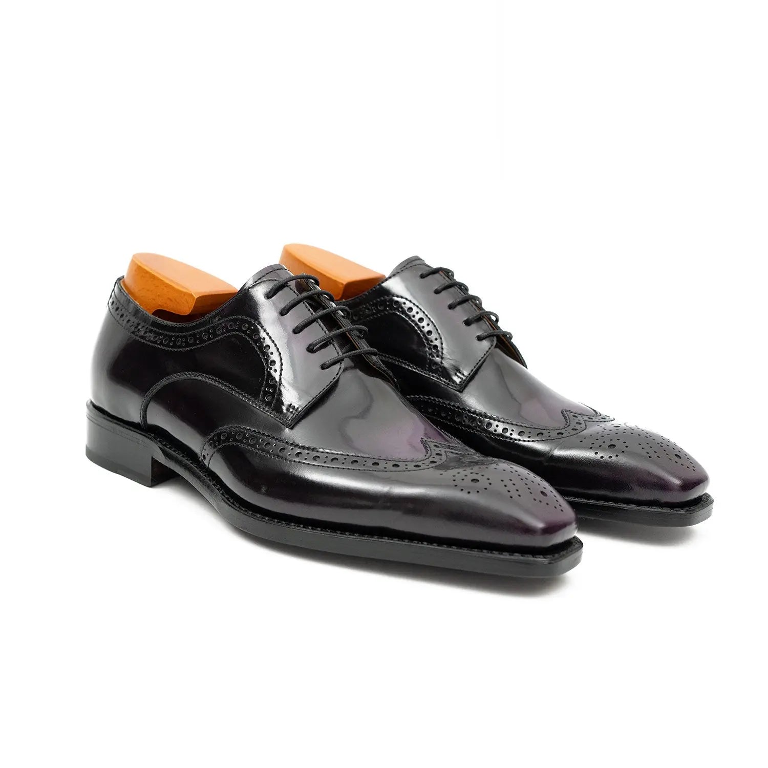 Patent Leather Goodyear Welt Dress Shoes | Purple