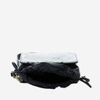 SUSU Leather Bucket Bag Black Purse Snakeskin Drawstring Design Medium Size Bag