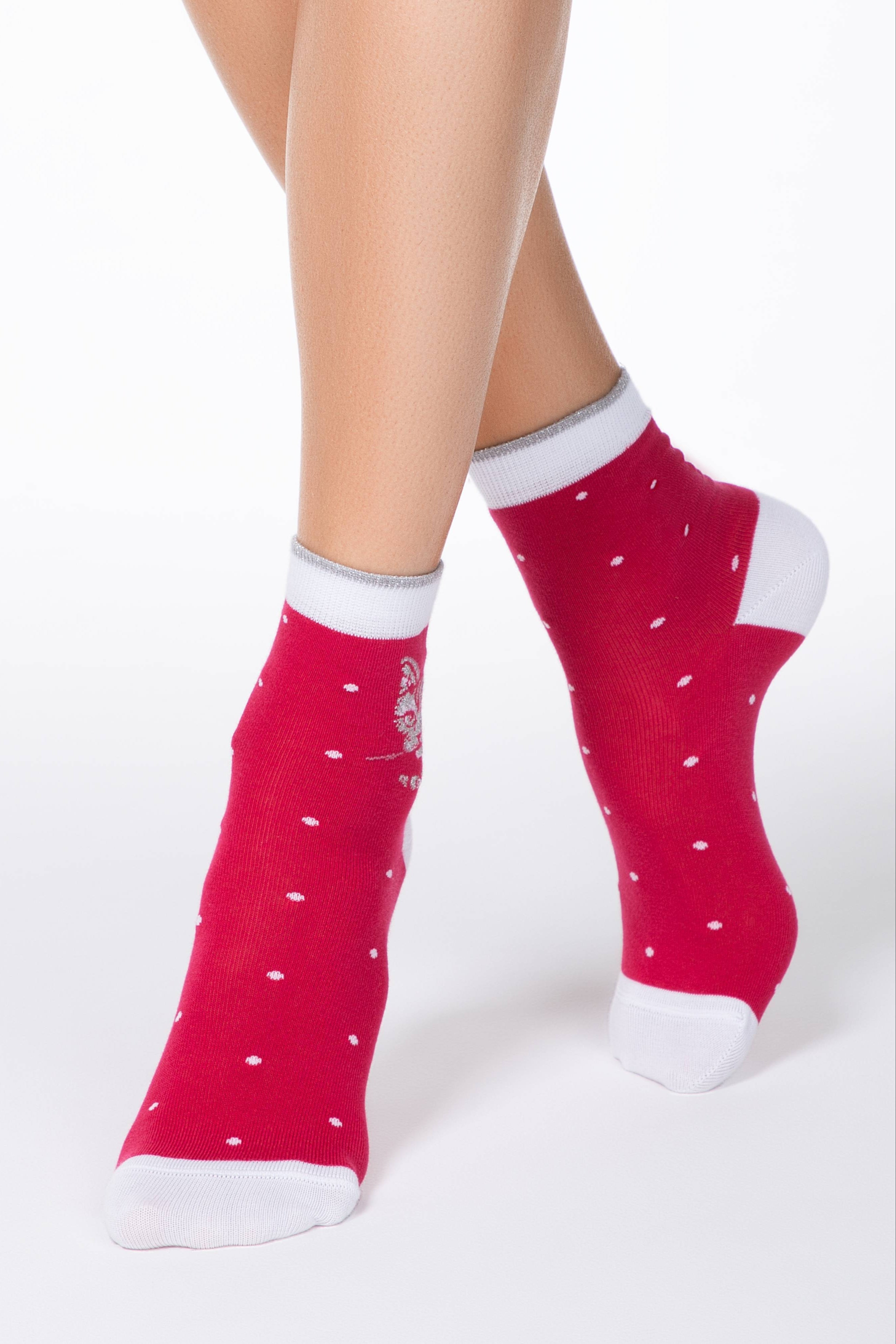 Conte Elegant Cotton Socks Lady Cat | 2 Pairs