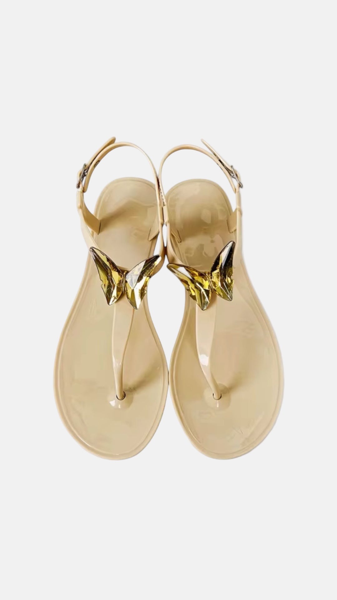 ALIANA Nude Gel Beach Sandals