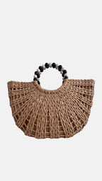 Julia Natural Straw Beach Bag