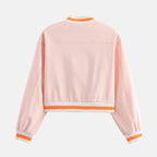 Pink Short Baseball-Style Jacket