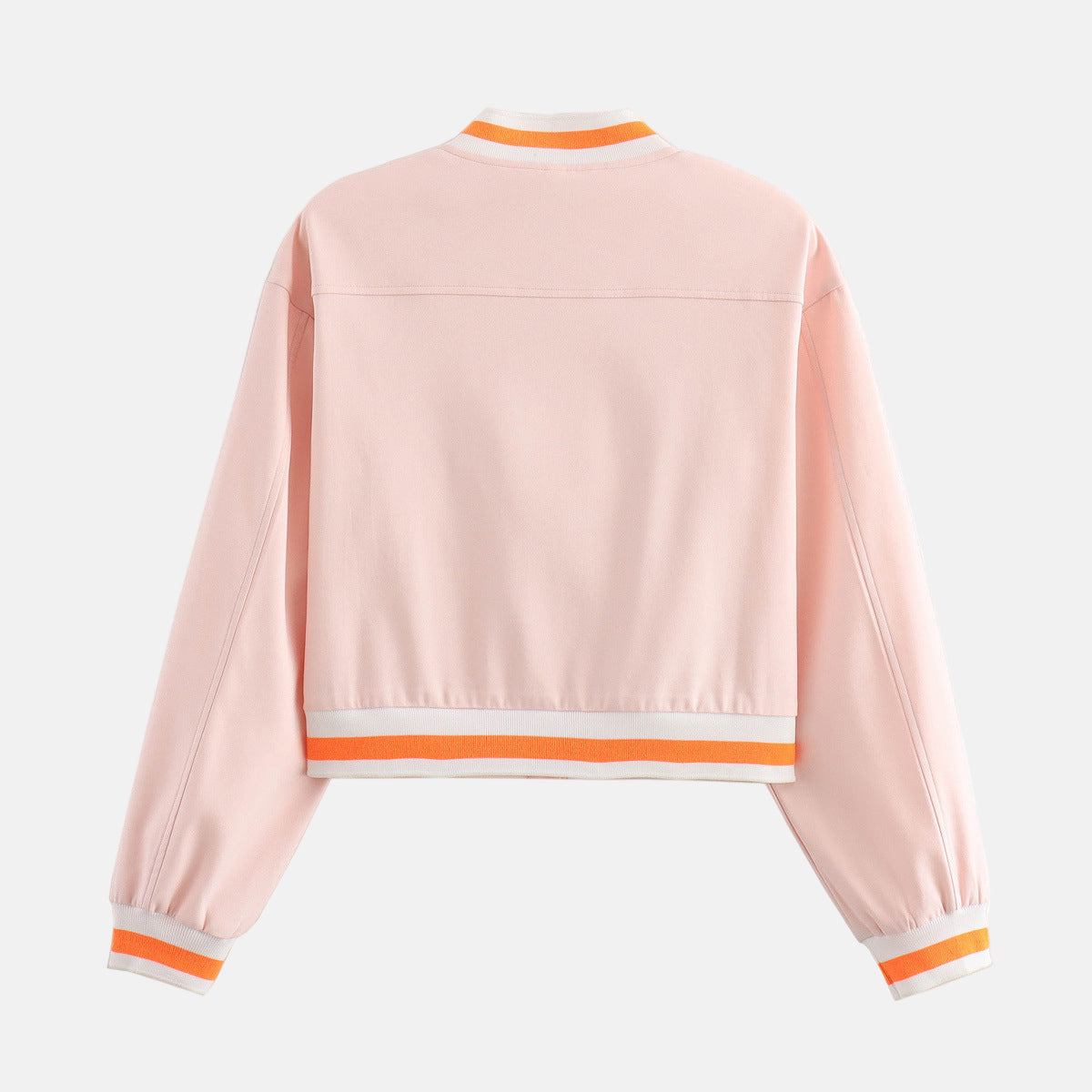 Pink Short Baseball-Style Jacket