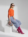 Plaid Wide-Leg Pants 7/8 Brooklyn Heights | Women - BYMANYC ® New York
