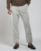 Pleated Wool Trouser Pants | Heather Grey