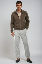 Pleated Wool Trouser Pants | Heather Grey