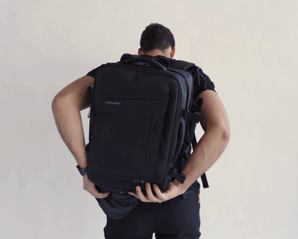 'Voyager' Expandable Backpack 26L/38L with Built-In Rain Coat