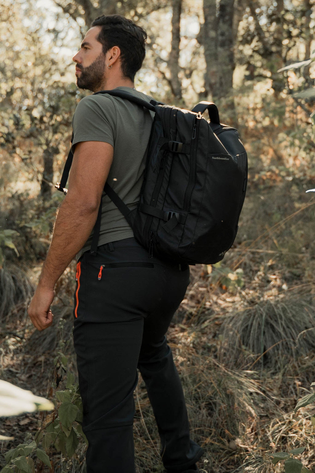 'Voyager' Expandable Backpack 26L/38L with Built-In Rain Coat