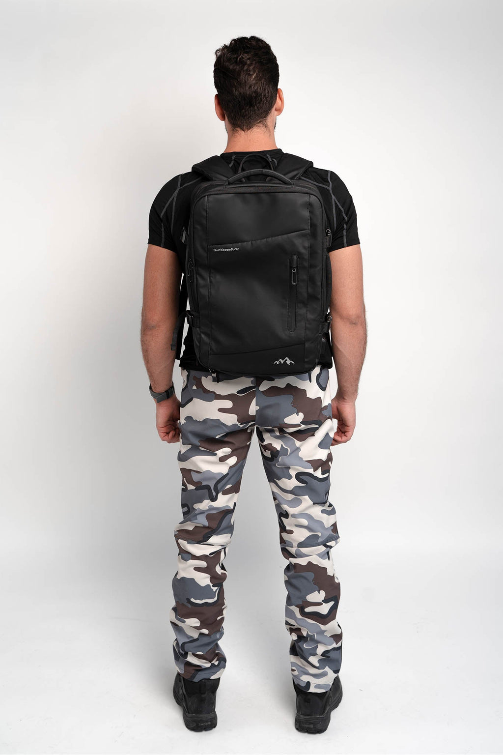 'Voyager' Expandable Backpack 26L/38L with Built-In Rain Coat