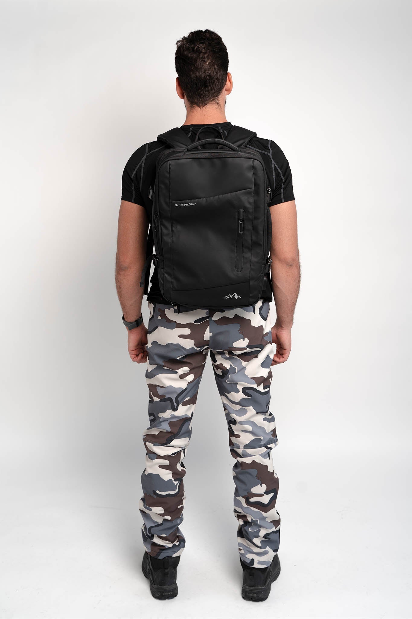 'Voyager' Expandable Backpack 26L/38L with Built-In Rain Coat