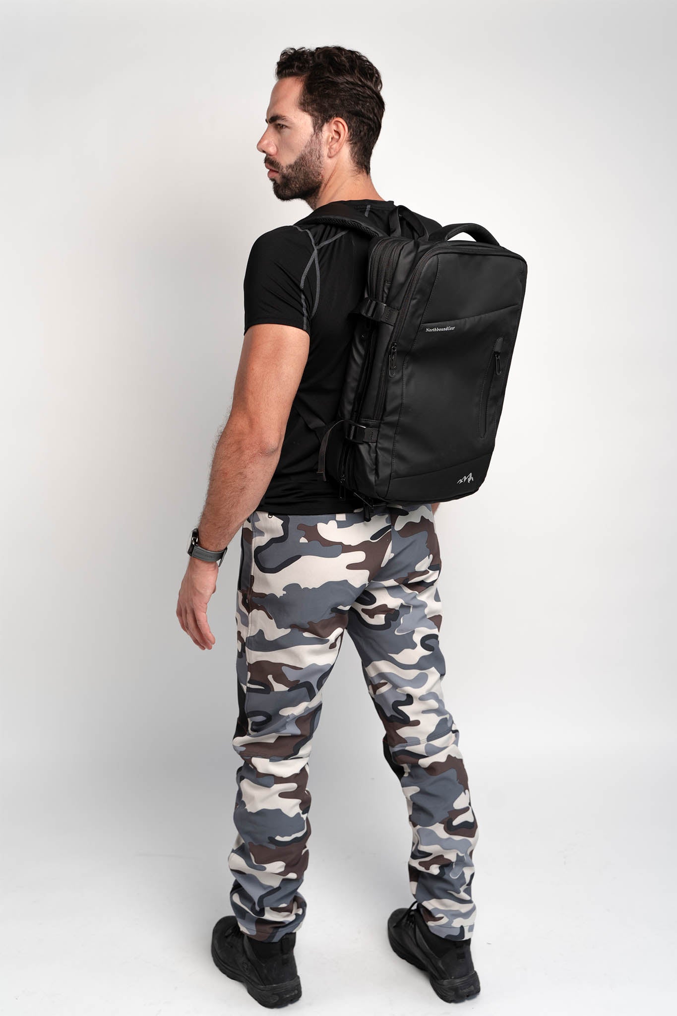 'Voyager' Expandable Backpack 26L/38L with Built-In Rain Coat