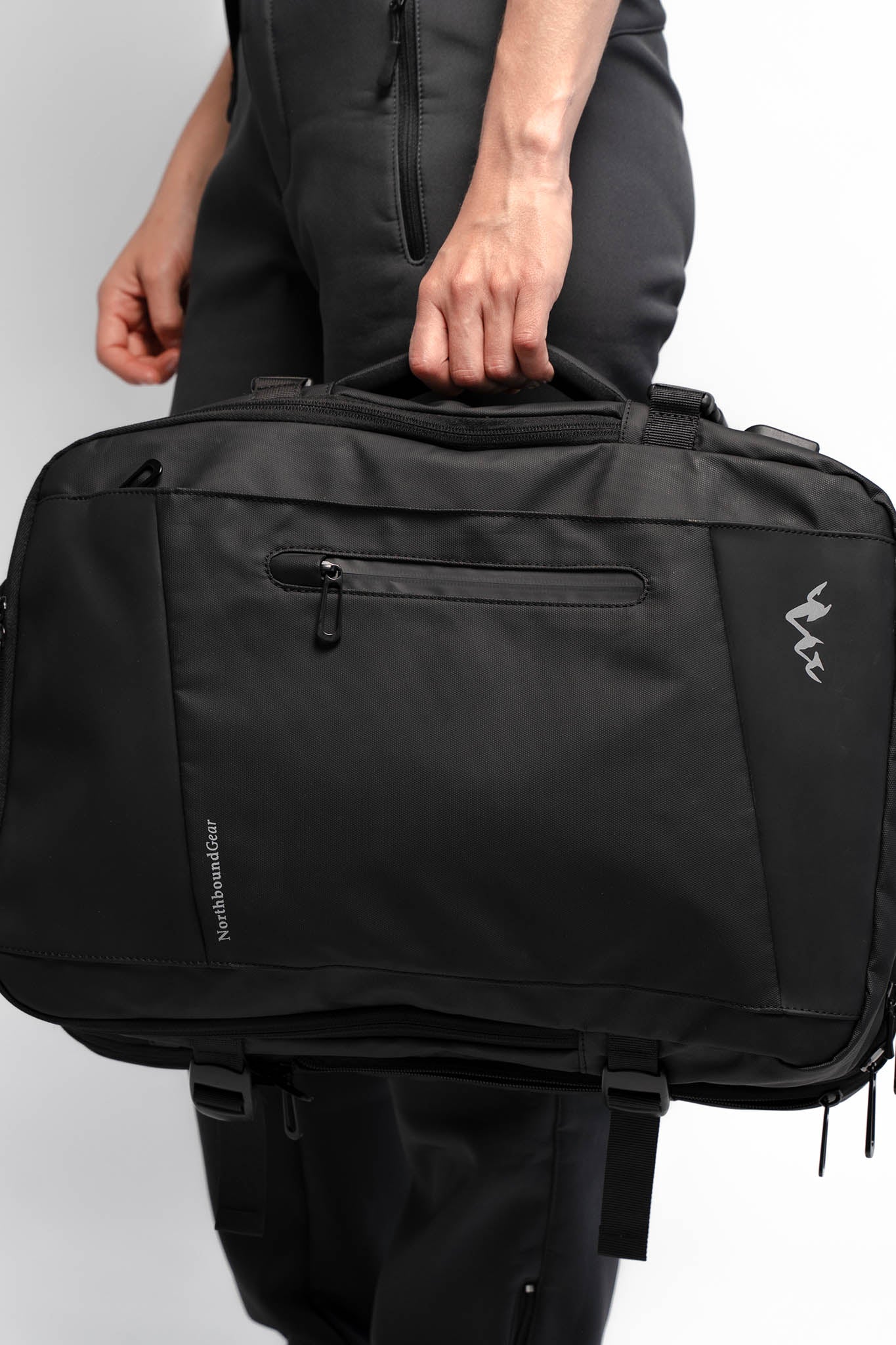 'Voyager' Expandable Backpack 26L/38L with Built-In Rain Coat