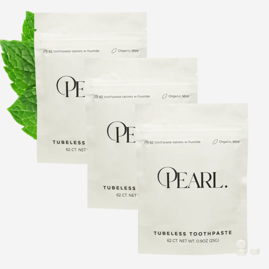 Fluoride Mint Toothpaste Tablets | 186 Tablets | 3 Refill Pouches