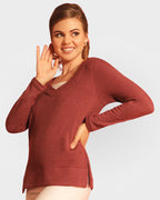 Power Vee 'Sweater' Sweatshirt | Wine