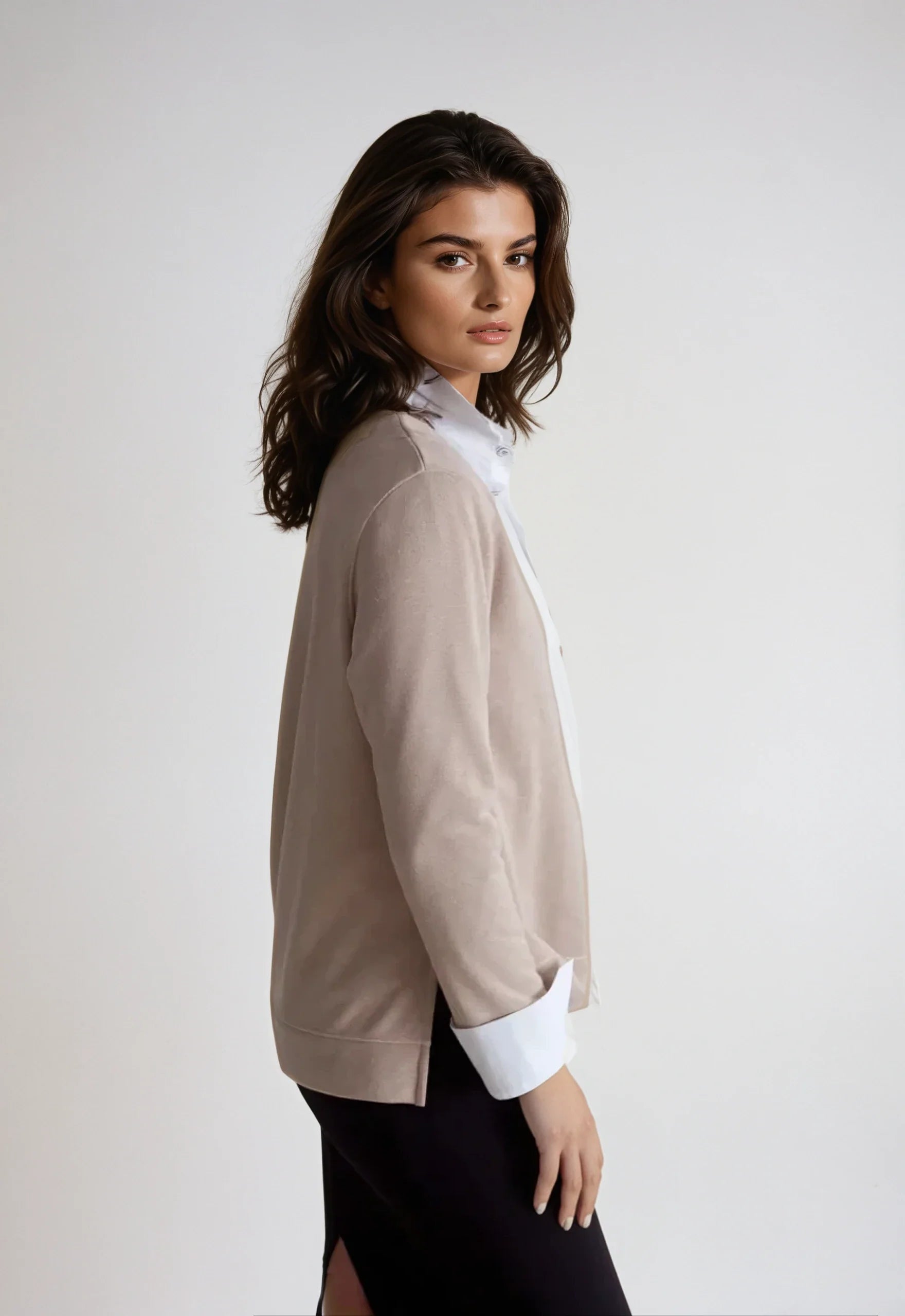 Power Vee 'Sweater' Sweatshirt | Camel