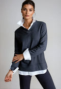 Power Vee 'Sweater' Sweatshirt | Charcoal Gray