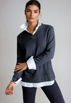 Power Vee 'Sweater' Sweatshirt | Charcoal Gray