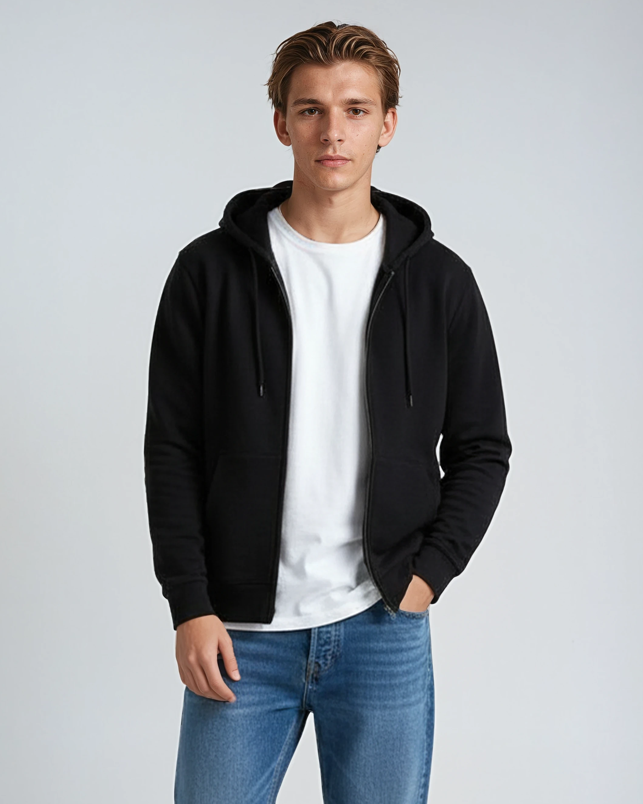 Basic Zip-Up Hoodie Midweight | P2008