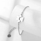 PurePaw Link Chain Paw Cutout Charm Bracelet