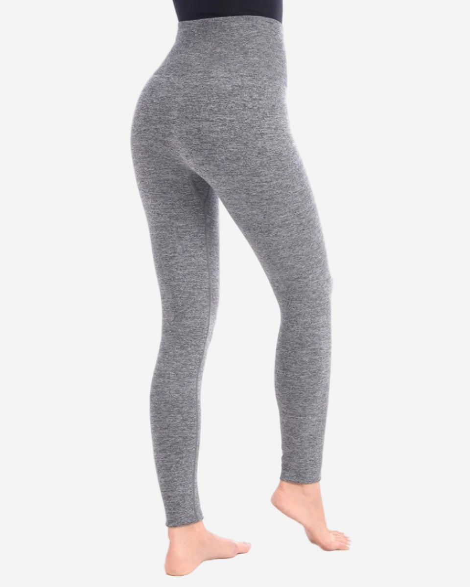Look at Me Leggings with Double Layer 5" Hi-Waistband | Grey Mix