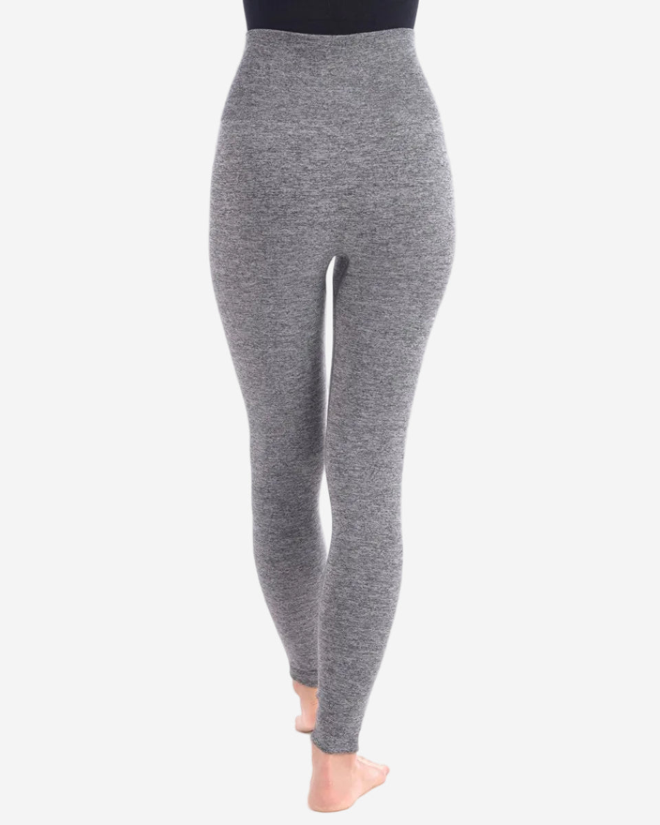 Look at Me Leggings with Double Layer 5" Hi-Waistband | Grey Mix