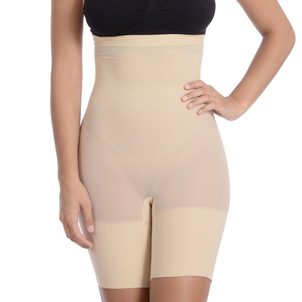 High Waist Shaper with Extra Long Boy Leg Nude