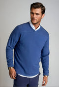 Rugvee Pullover V-Neck Sweatshirt | Tokyo Blue