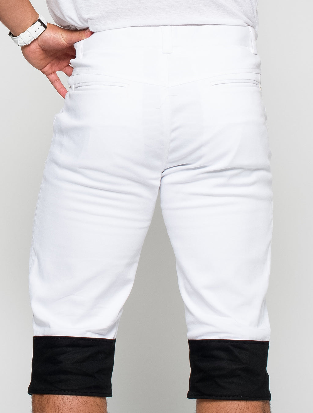 Men's Black & White Shorts