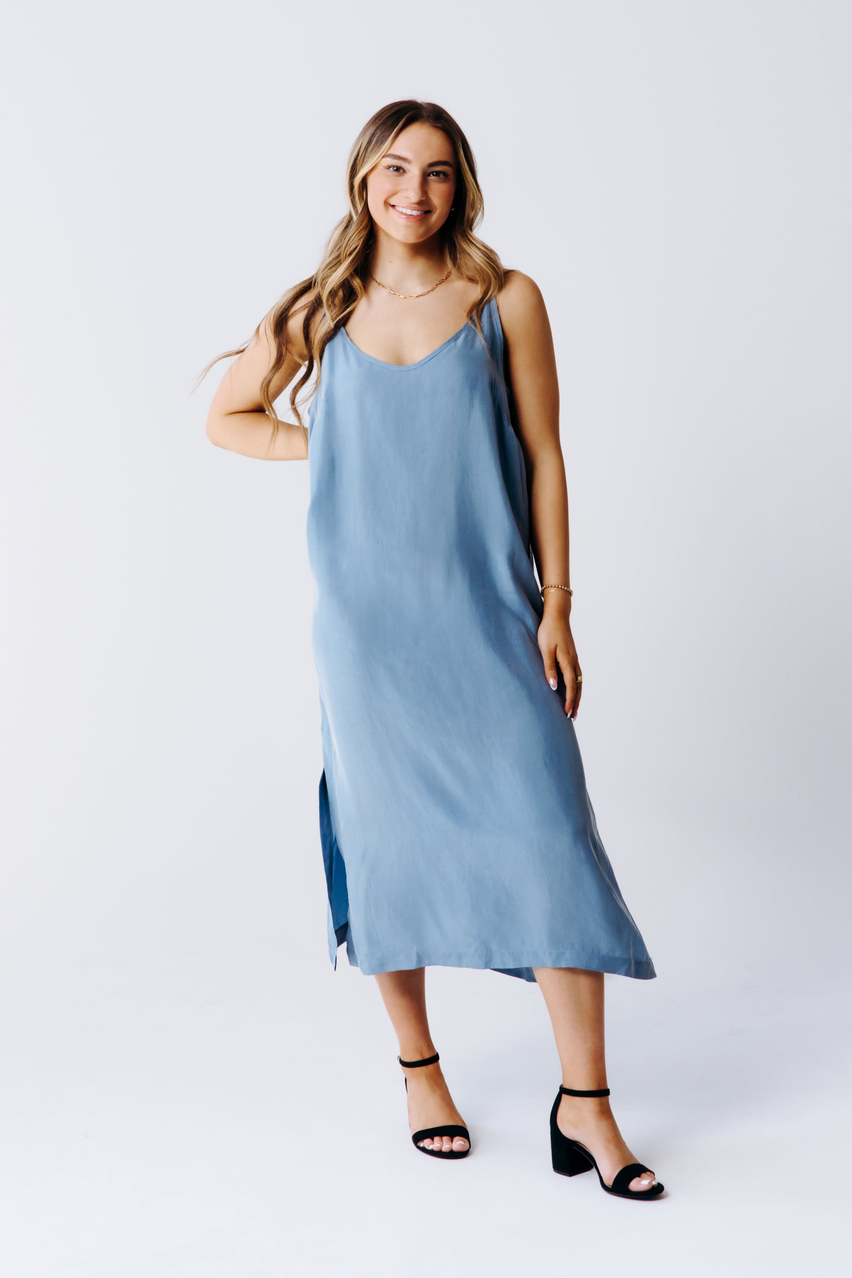 Washable Silk Midi Dress
