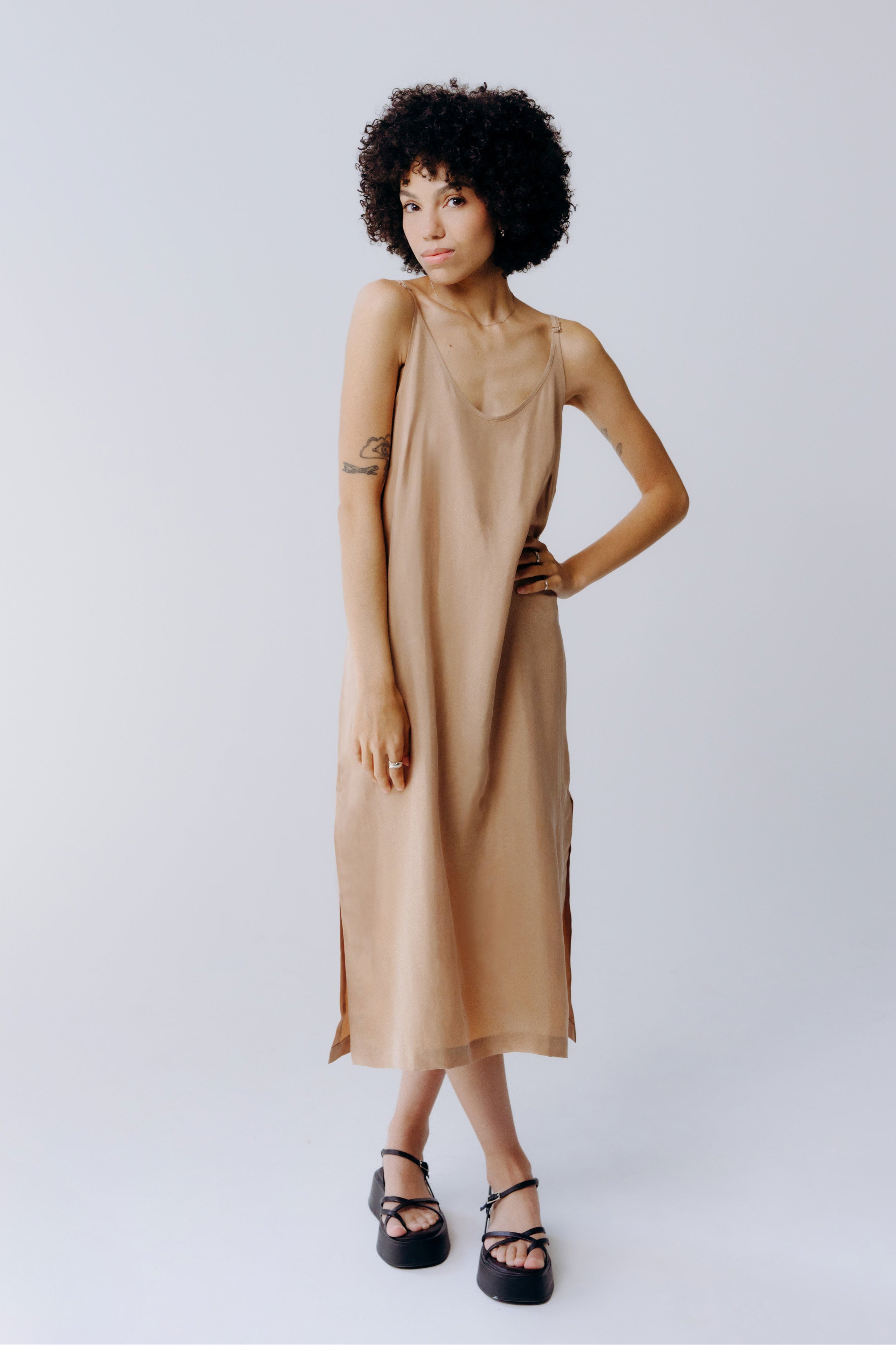 Washable Silk Midi Dress