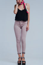Reversible Animal Print Pink Jeans