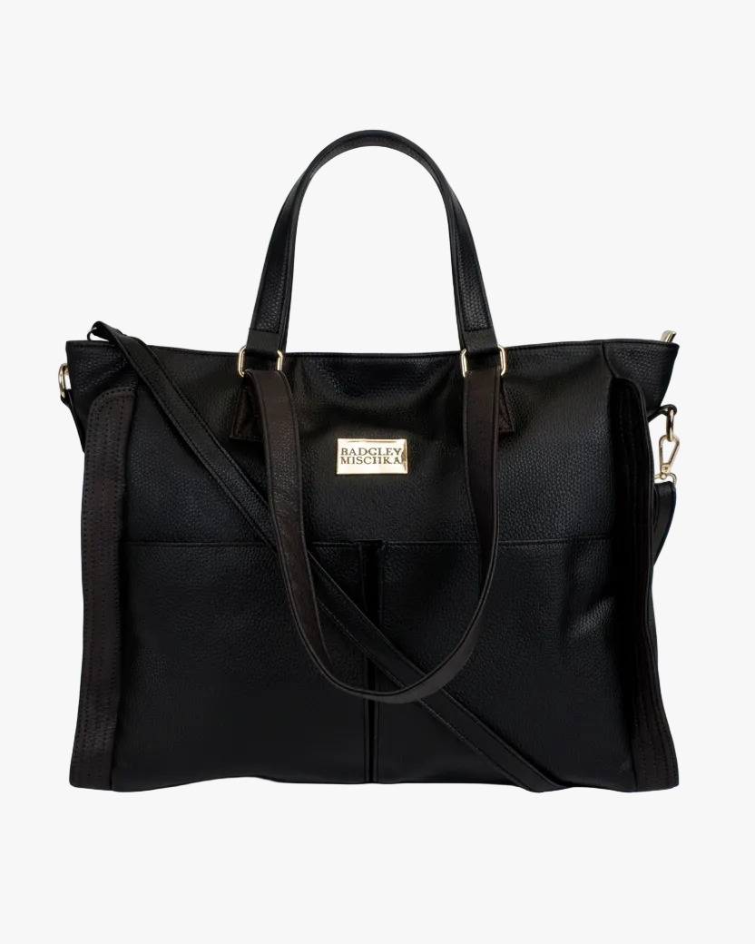 Badgley Mischka Rose Vegan Leather Weekender Tote Bag