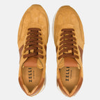 ROXI Suede & Calfskin Sneaker | Cognac