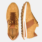 ROXI Suede & Calfskin Sneaker | Cognac