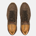 ROXI Suede & Calfskin Sneaker | Nicotine