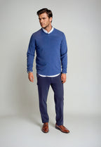 Rugvee Pullover V-Neck Sweatshirt | Tokyo Blue