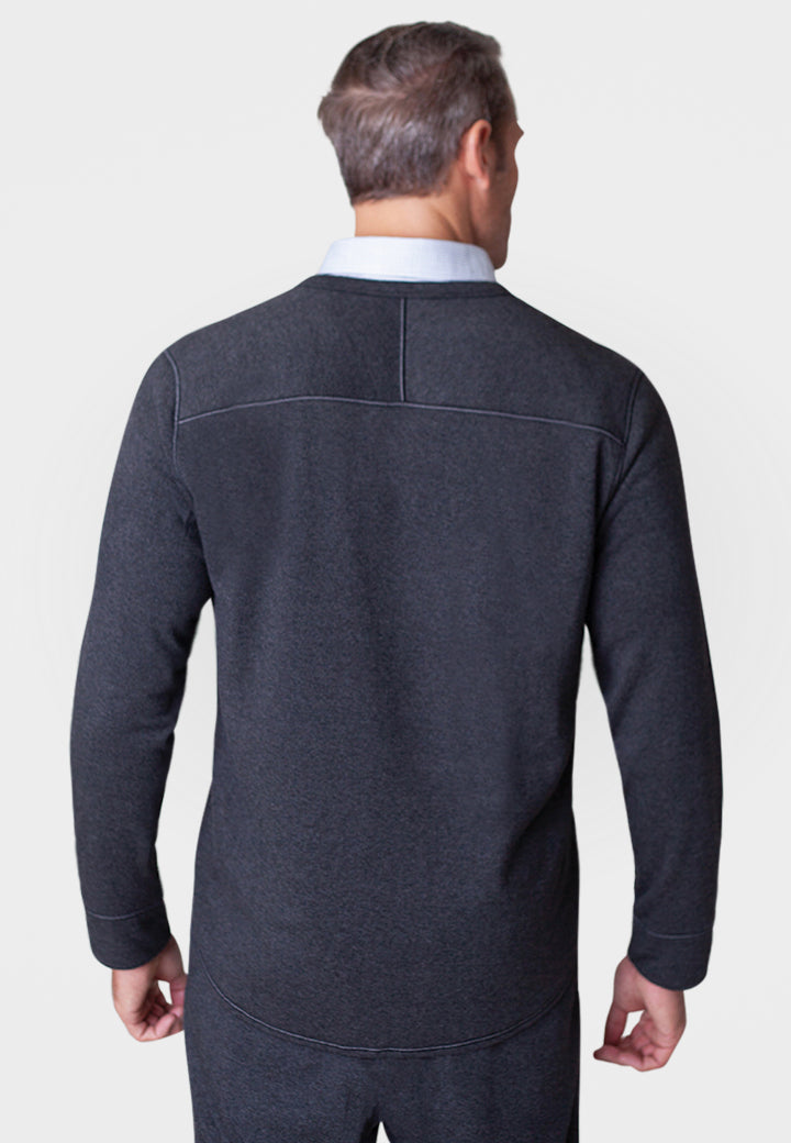 Rugvee Pullover V-Neck Sweatshirt | Charcoal Grey